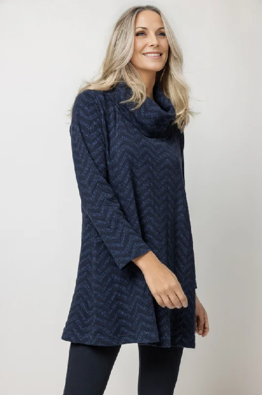 Komil Clothing Cowl Aberdeen Blue Tunic