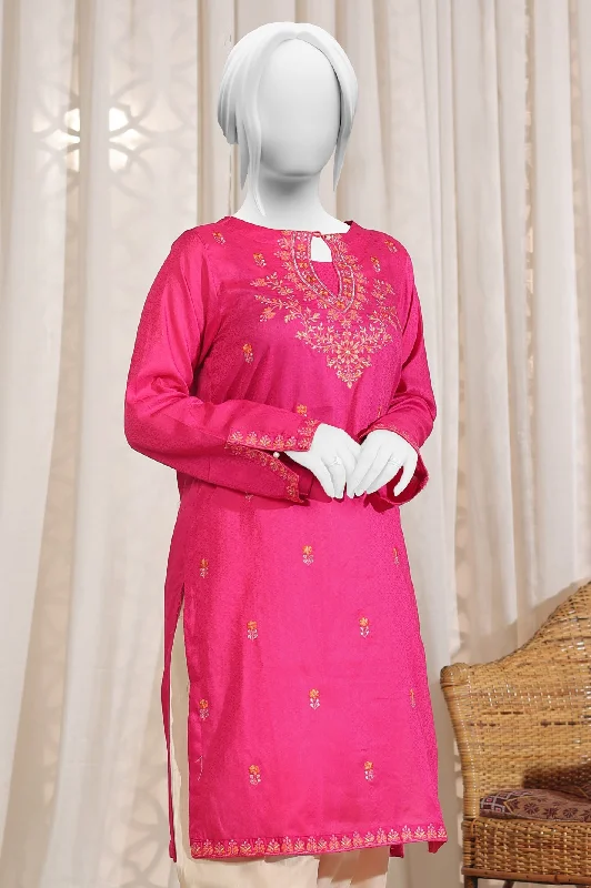 Embroidered Pink Kurti