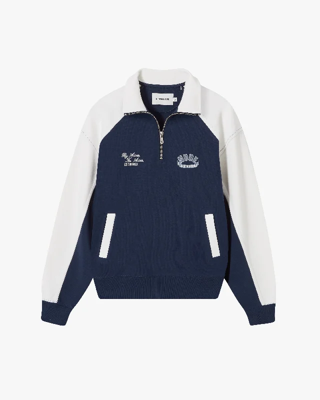 INTERLOCK CAPTAIN HALF-ZIP