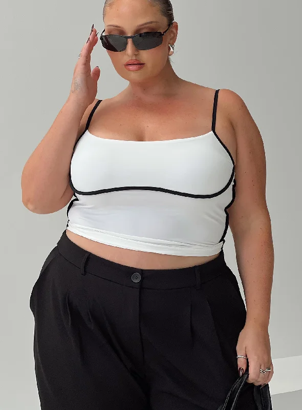 Maidenwell Contrast Top White Curve