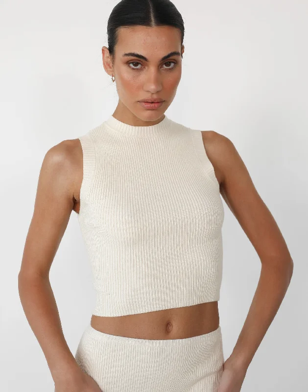 Nate Knit Tank Top (Cream)