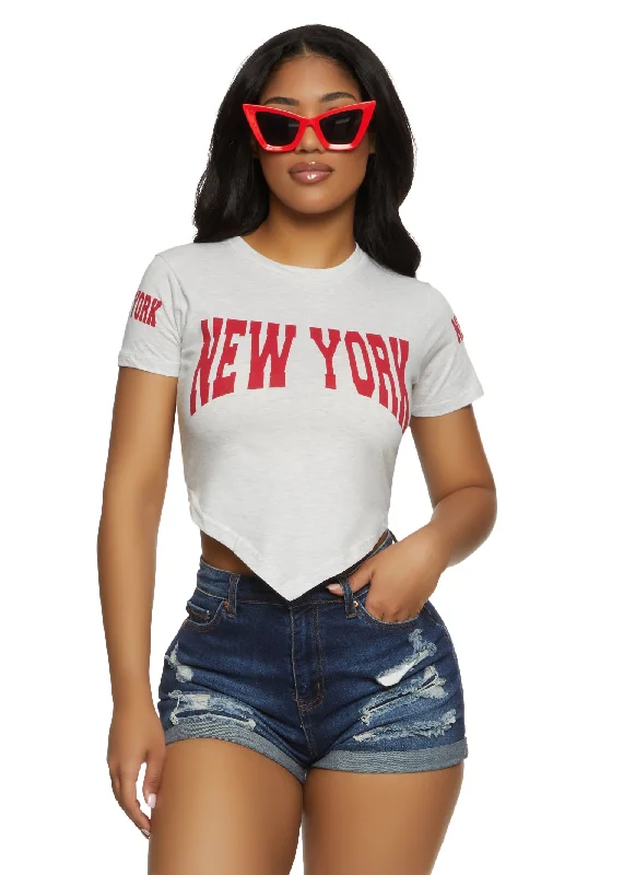 New York Hanky Hem Graphic Baby Tee