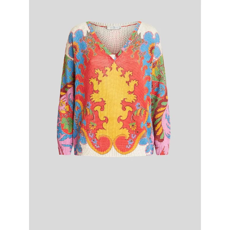 Paisley Silk And Linen Jumper