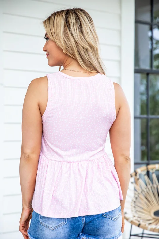 Similar Reason Blush Floral Knit Tank FINAL SALE