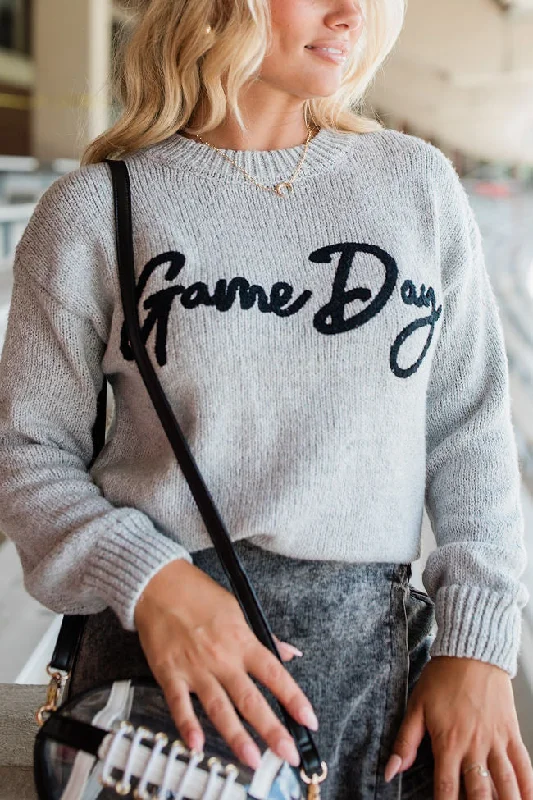 So Excited For Game Day Grey Sweater