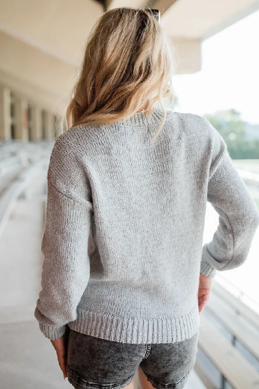 So Excited For Game Day Grey Sweater