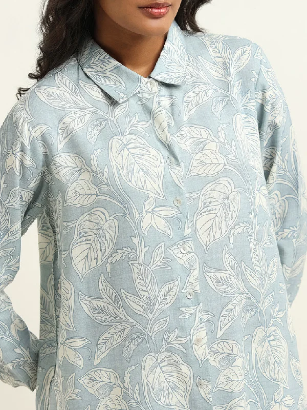 Utsa Blue Printed Tunic