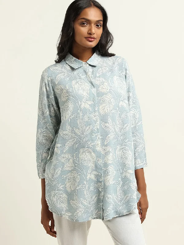 Utsa Blue Printed Tunic