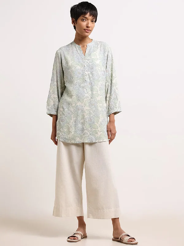 Utsa Green Printed Kurti