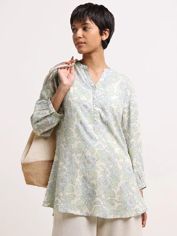 Utsa Green Printed Kurti