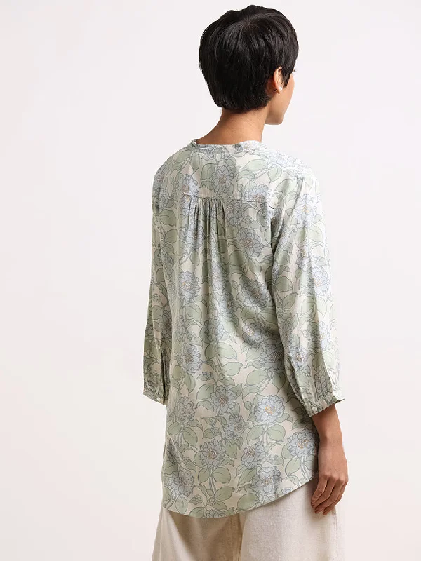 Utsa Green Printed Kurti