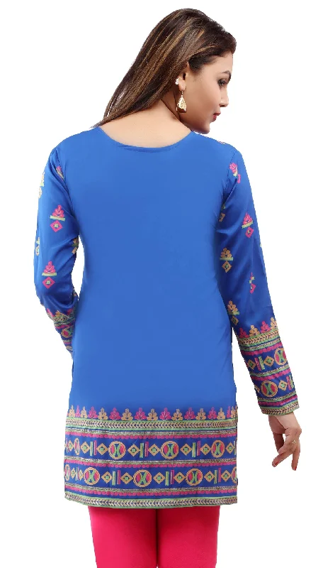 Vibrant Blue Kurti for Women – Indian Clothing Tunic