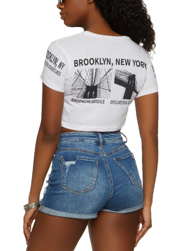 Brooklyn Bridge New York NY Hanky Hem Tee