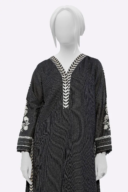 Black Embroidered Kurti