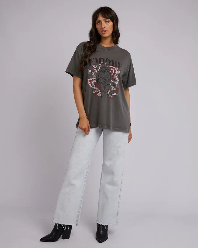 All About Eve Empire Oversized Tee Charcoal