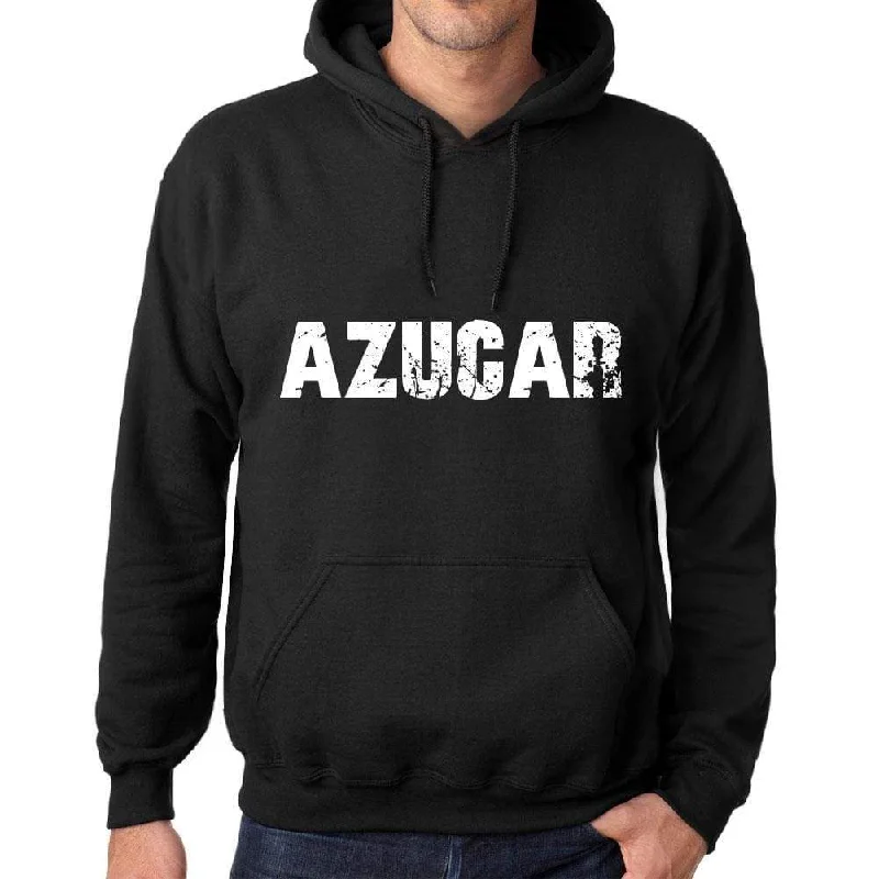 Men's Women's Unisex Printed Graphic Cotton Hoodie Soft Heavyweight Hooded Sweatshirt Pullover Popular Words AZUCAR Deep Black