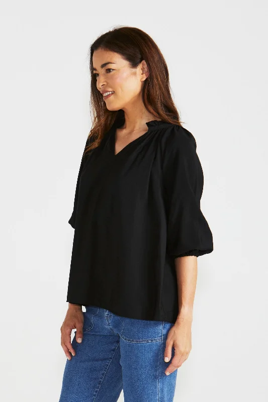 Betty Basics Cecilia Blouse Black