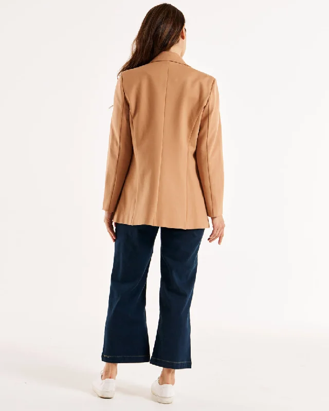 Betty Basics Kaisley Blazer Tan