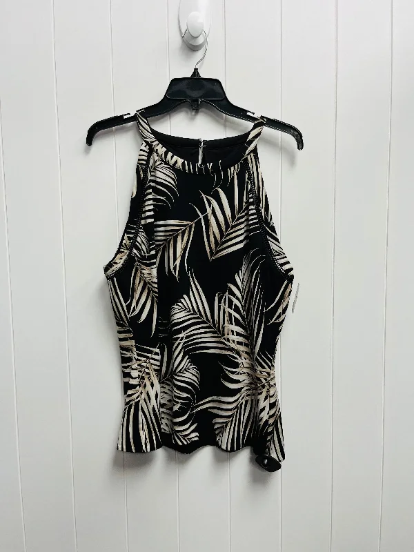 Black & Brown Top Sleeveless White House Black Market, Size Xl