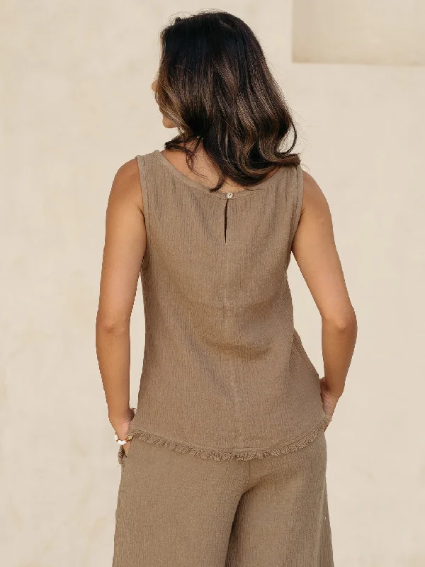 Ember Hemp Organic Cotton Top Cinnamon