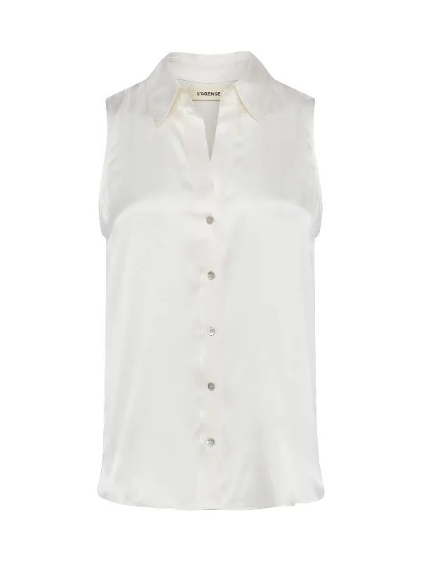 Emmy Sleeveless Silk Blouse