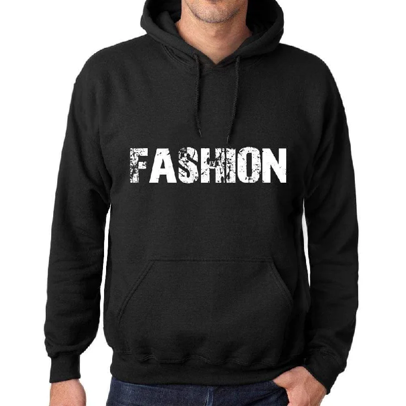 Men's Women's Unisex Printed Graphic Cotton Hoodie Soft Heavyweight Hooded Sweatshirt Pullover Popular Words FASHION Deep Black