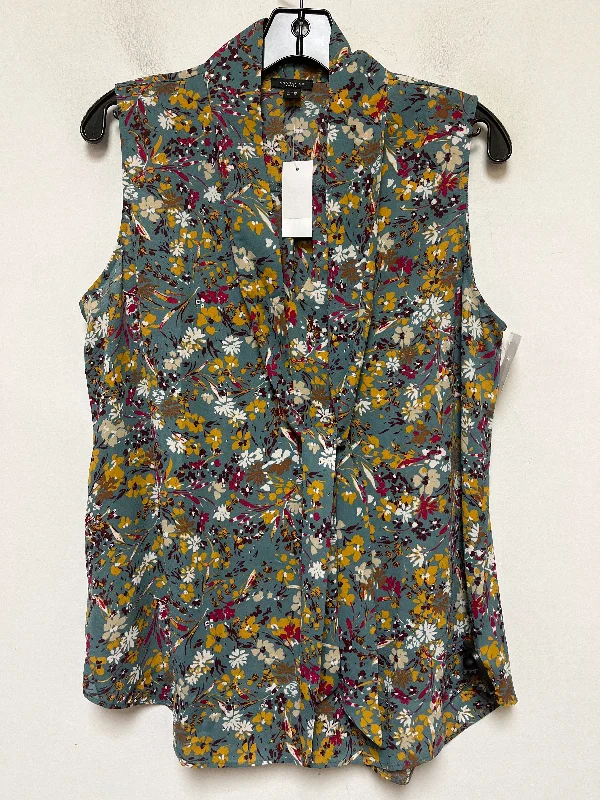 Floral Print Top Sleeveless Ann Taylor, Size M