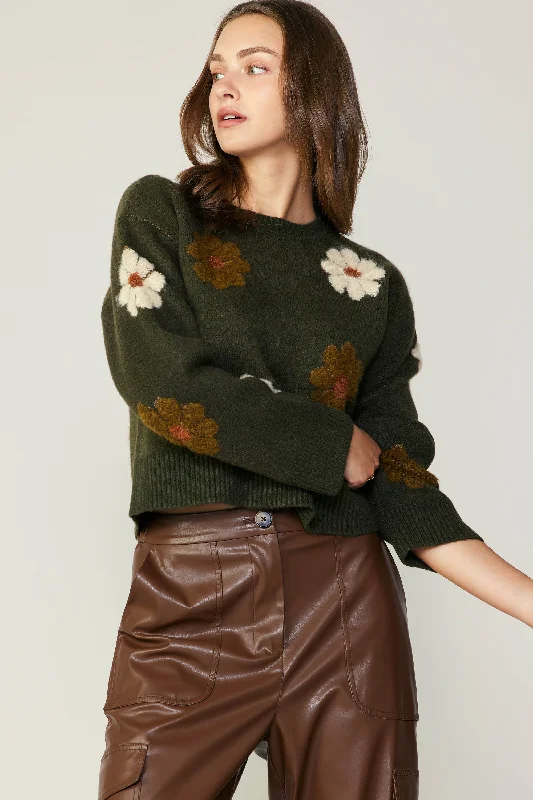 Daisy Embroidered Sweater