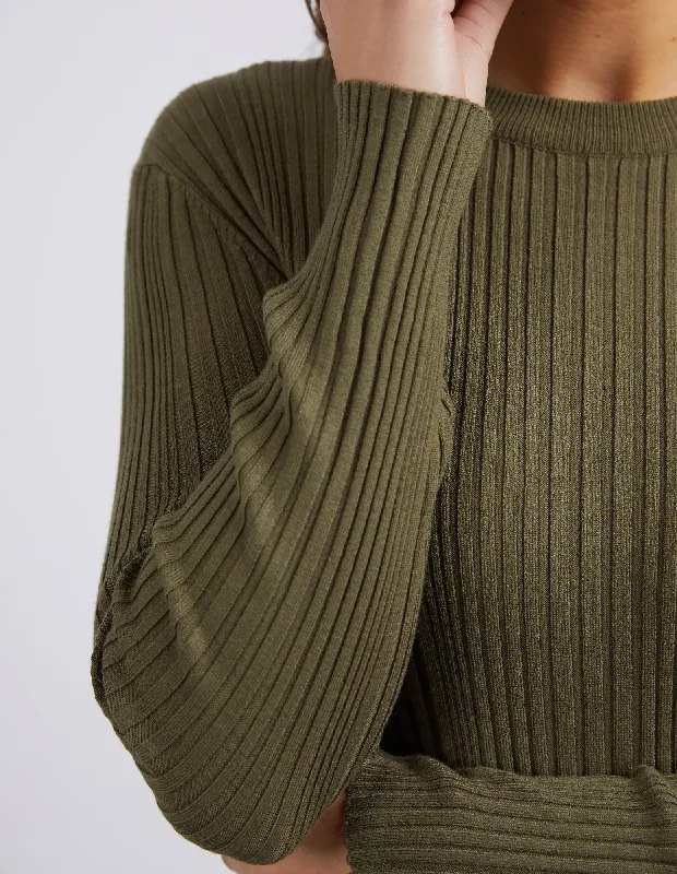 Foxwood Greta Long Sleeve Olive Green