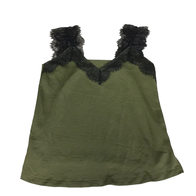 Green Top Sleeveless Clothes Mentor, Size M