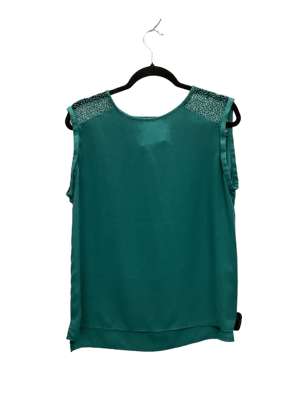 Green Top Sleeveless Loft, Size Petite L