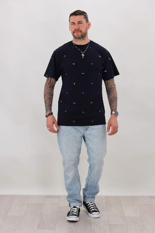 Huffer Mens Cheers Classic Tee Navy/White