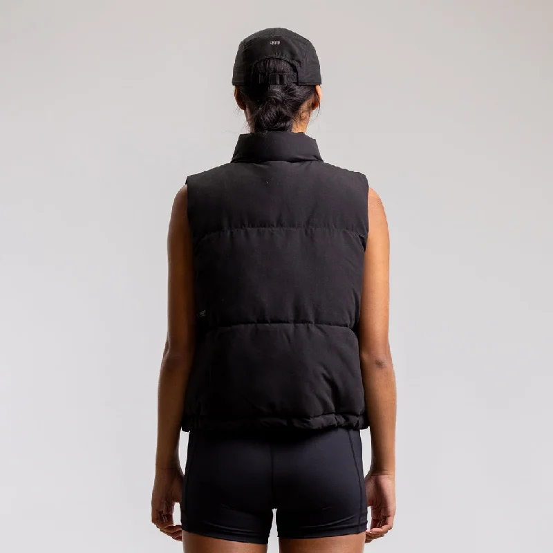 Ilabb Cropped Puffer Vest Black