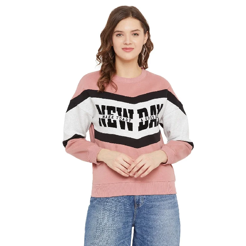 Madame  Blush Printed Sweatshirt