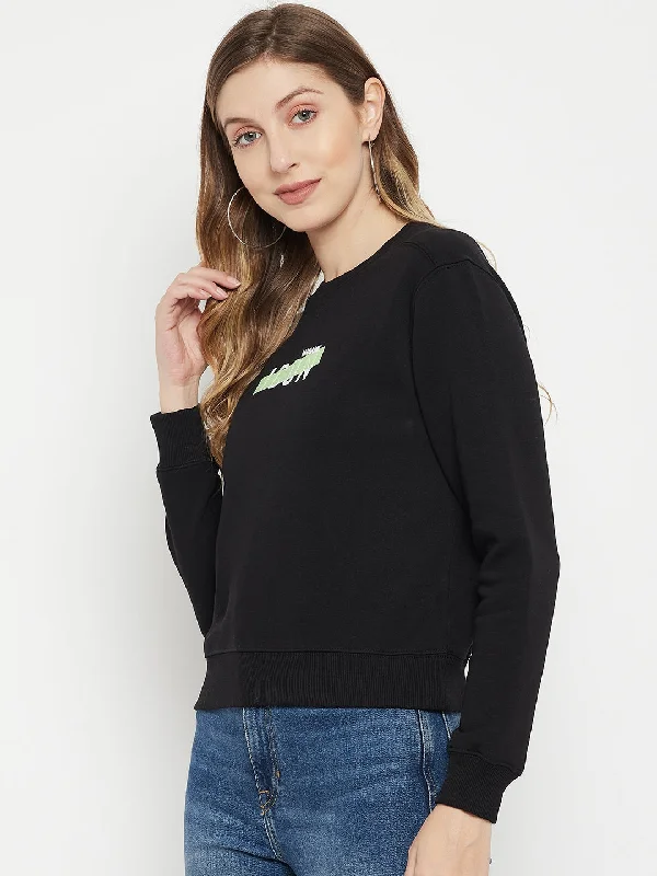 MADAME Crew Neck Printed Sweatshirt