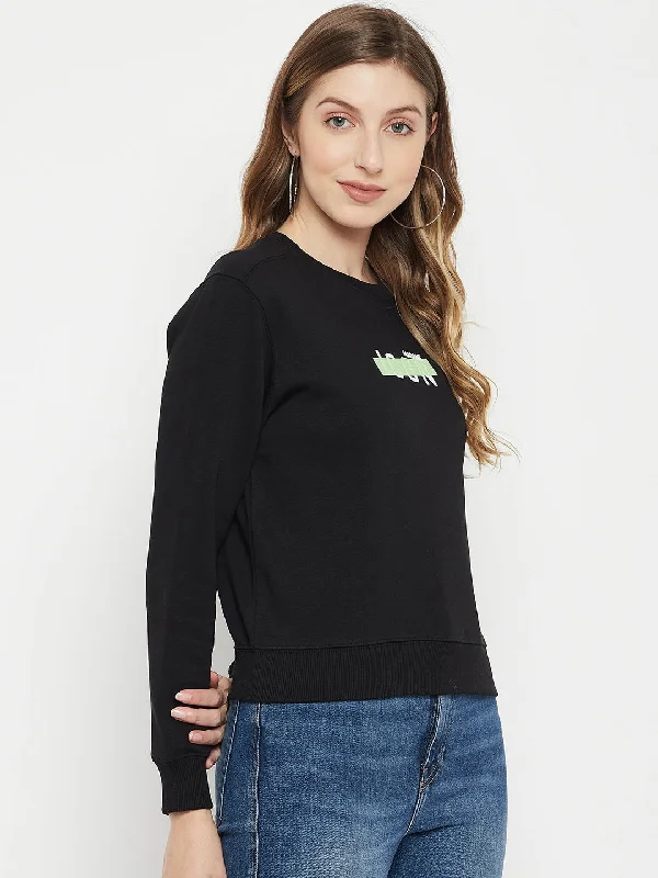 MADAME Crew Neck Printed Sweatshirt