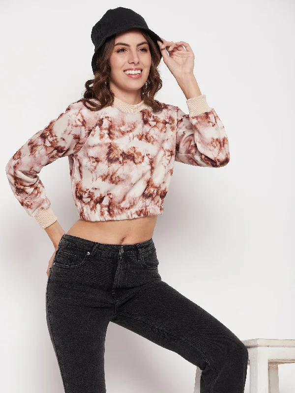 Madame Coffee Tie Dye Crop Sweatshirt