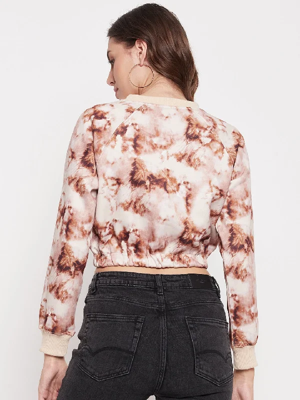 Madame Coffee Tie Dye Crop Sweatshirt