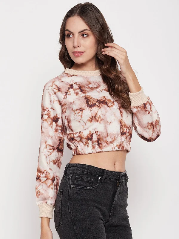 Madame Coffee Tie Dye Crop Sweatshirt