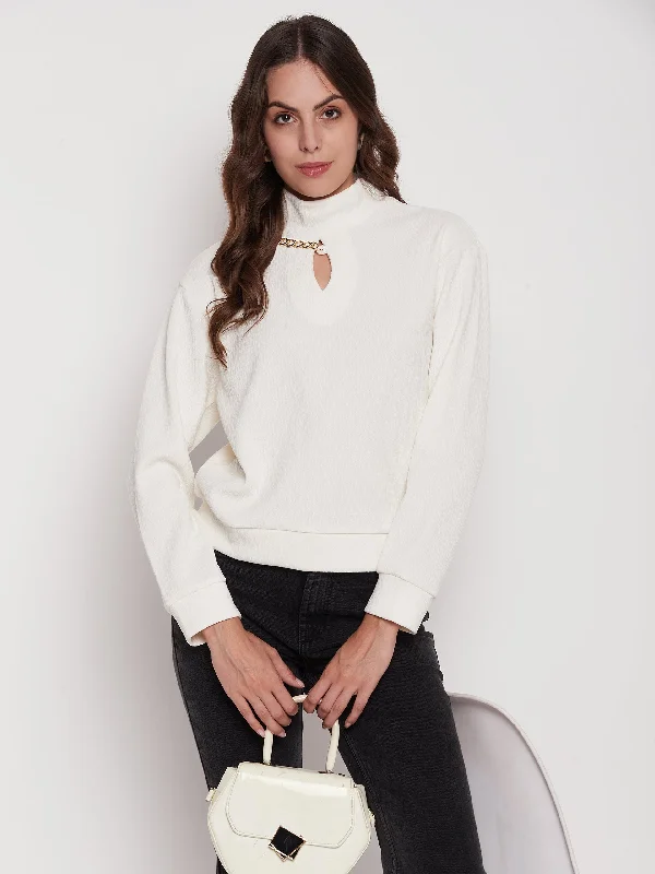 Madame Off-White Keyhole Neck Sweater