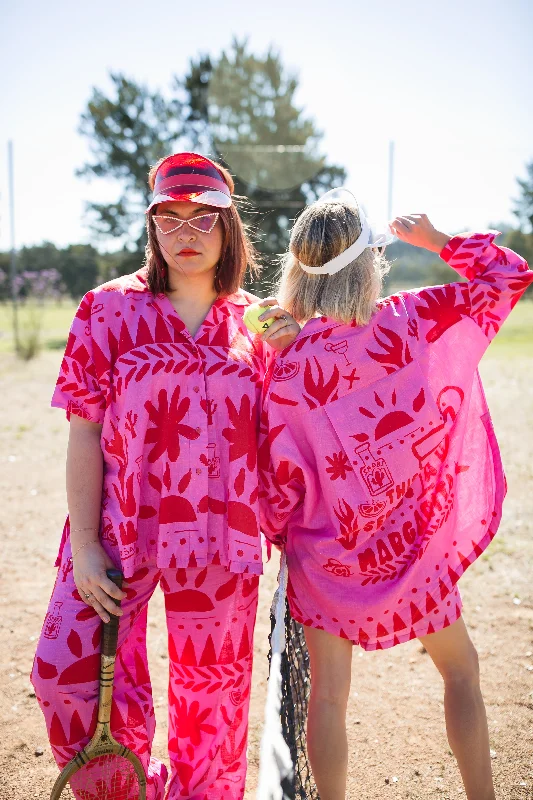 Patron Short Sleeved Shirt - Thirsty Work HOT PINK