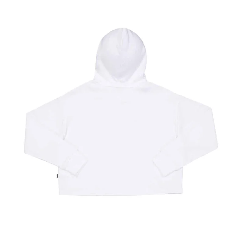 PUMA WOMEN'S ESSENTIAL CROPPED WHITE HOODIE