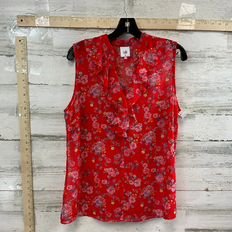 Red Top Sleeveless Cabi, Size M