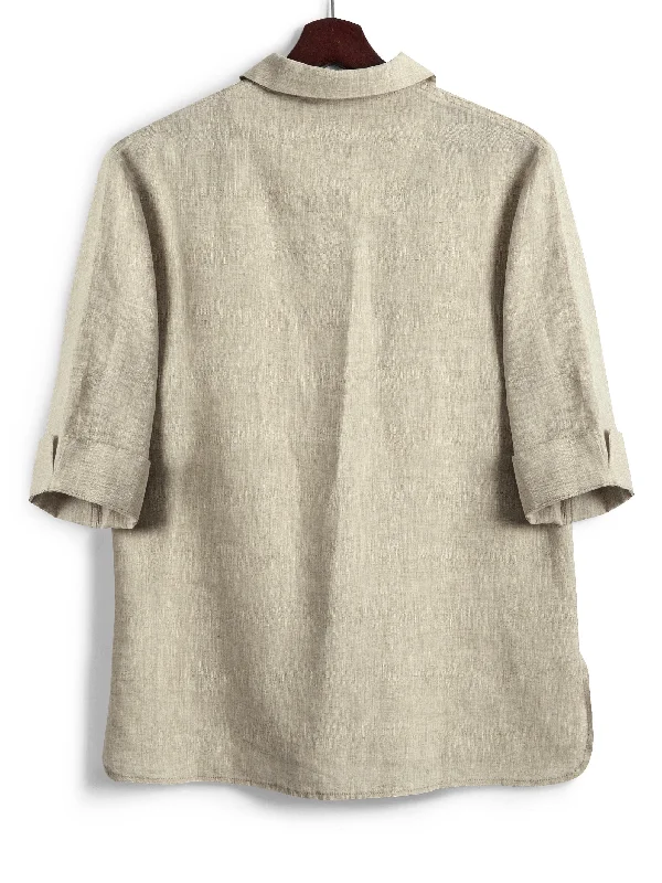 Safari Shirt in Natural Linen