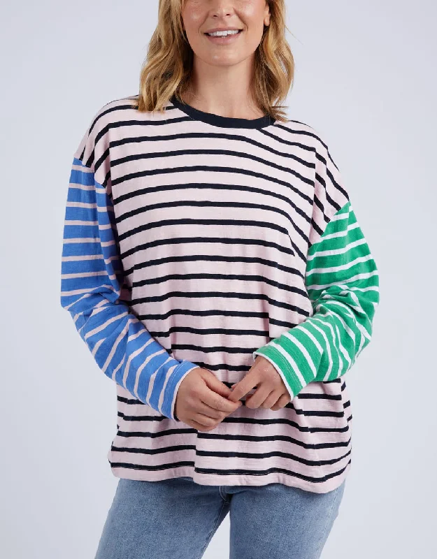 Sally Stripe Long Sleeve Tee - Multi Stripe