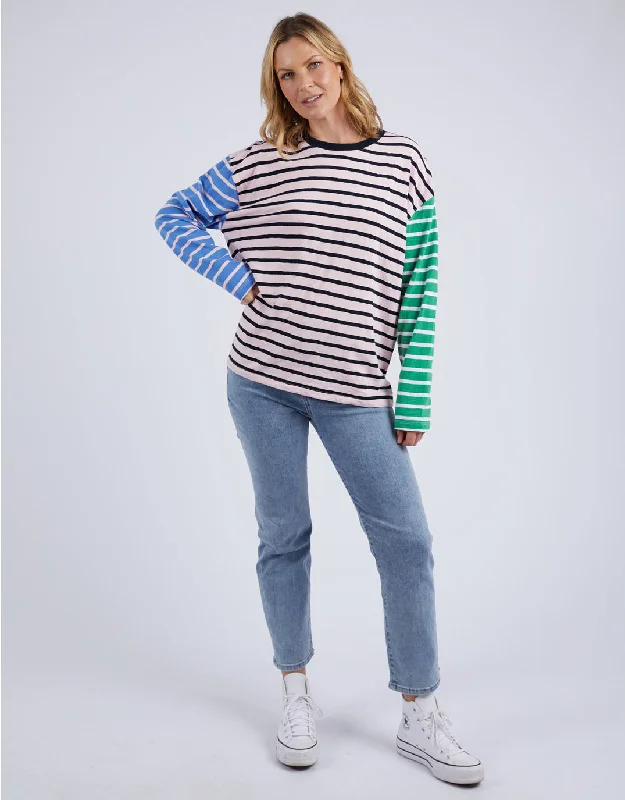 Sally Stripe Long Sleeve Tee - Multi Stripe