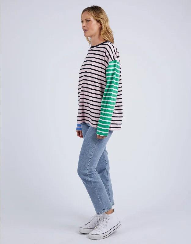 Sally Stripe Long Sleeve Tee - Multi Stripe