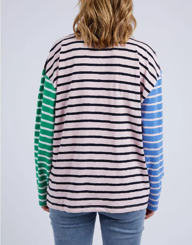 Sally Stripe Long Sleeve Tee - Multi Stripe