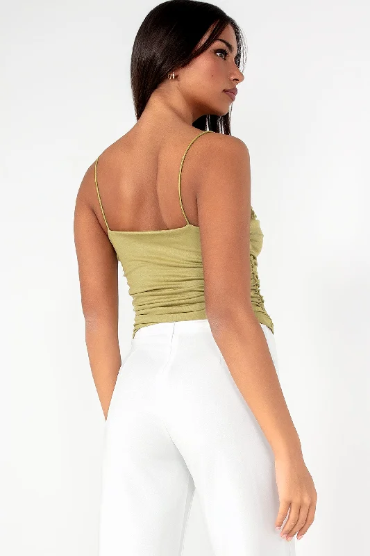 Tara Olive Cami Top