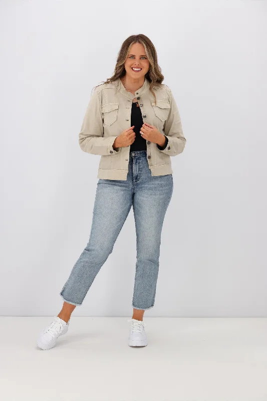 Threadz Maggie Denim Jacket Natural